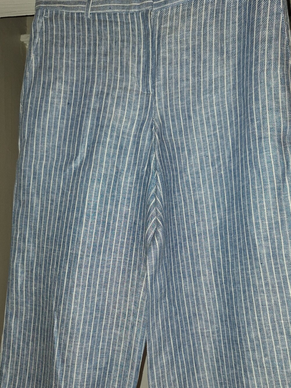 J. Crew Blue and White Striped Capris - Picture 2 of 6
